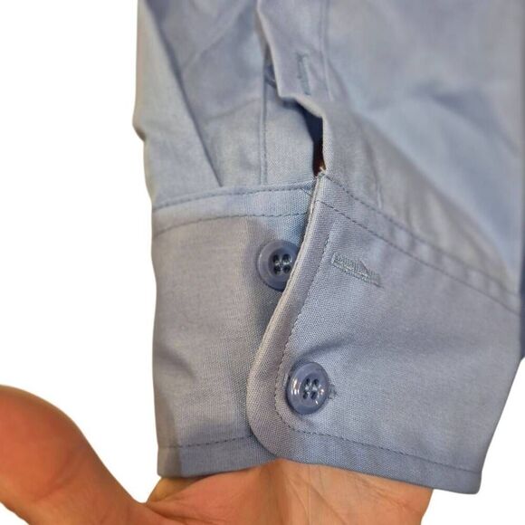 Elbeco Men's Paragon Plus Long Sleeve Shirt, Blue, poly/cotton - P878 NEW - Picture 4 of 13